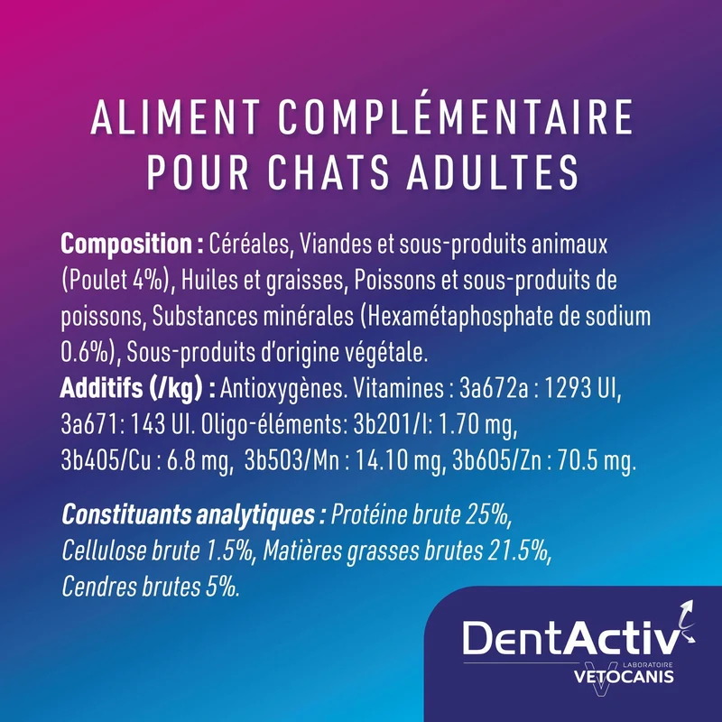 DentActiv Action Friandises Dentaires pour Chat
