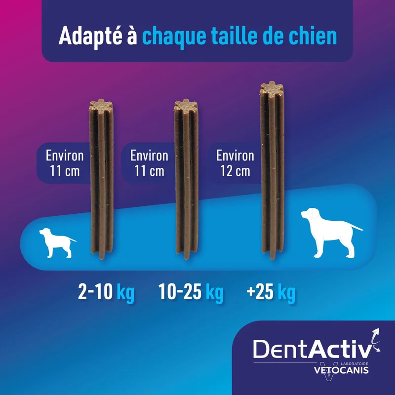 DentActiv Action 7 Sticks Dentaire Grand Chien +25kg