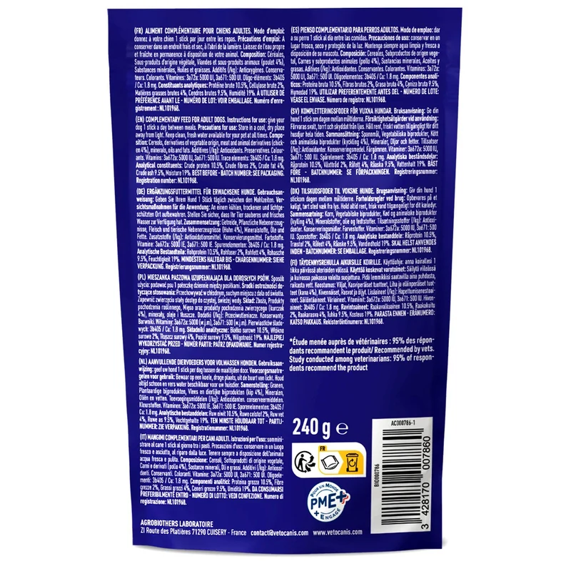 DentActiv Action 7 Sticks Dentaire Grand Chien +25kg