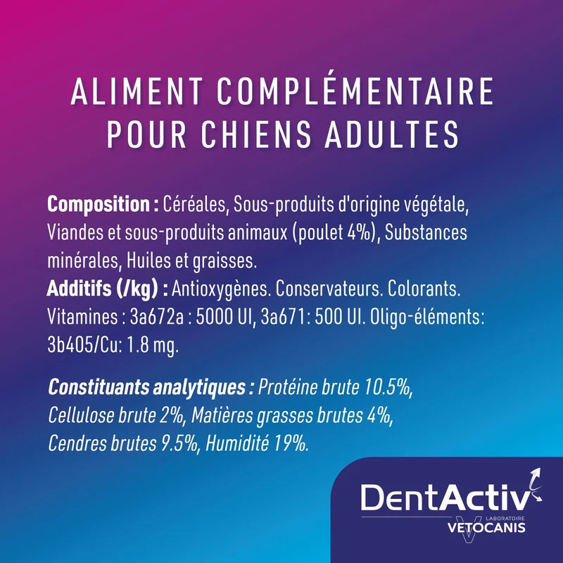 DentActiv Action 7 Sticks Dentaire Grand Chien +25kg