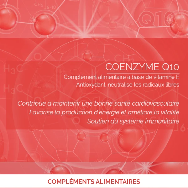 Coenzyme Q10 100 mg + Vitamine E – Énergie & Antioxydant