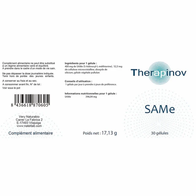 SAMe S-Adénosyl-L-Méthionine