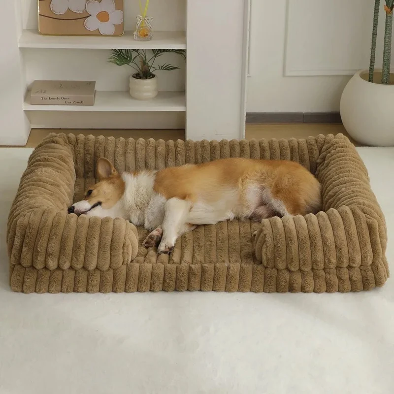 Panier pour chien velour cotelé