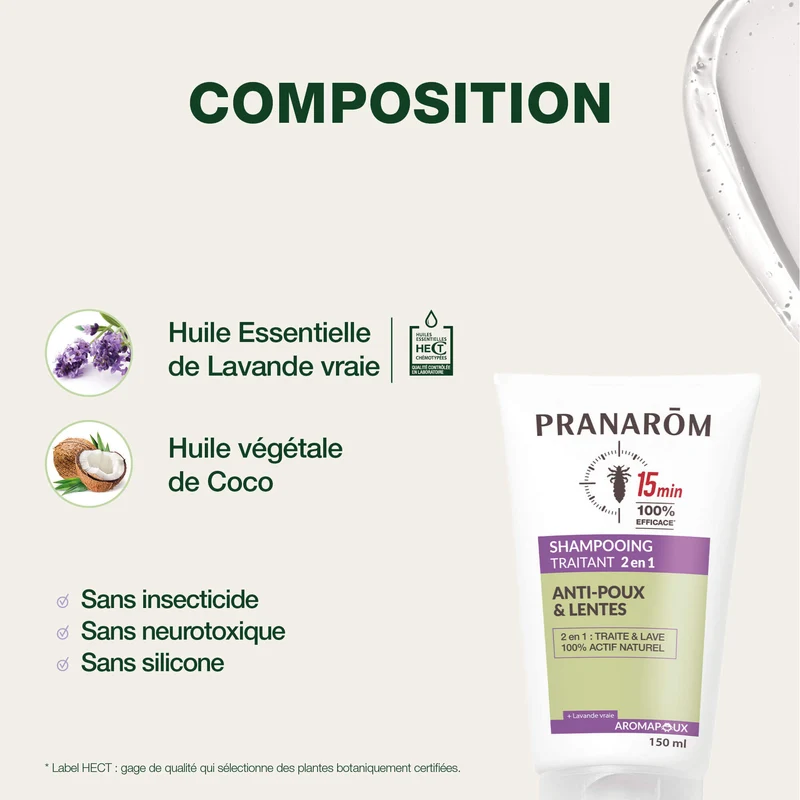 Shampooing traitant 2 en 1 anti-poux et lentes - Dispositif médical