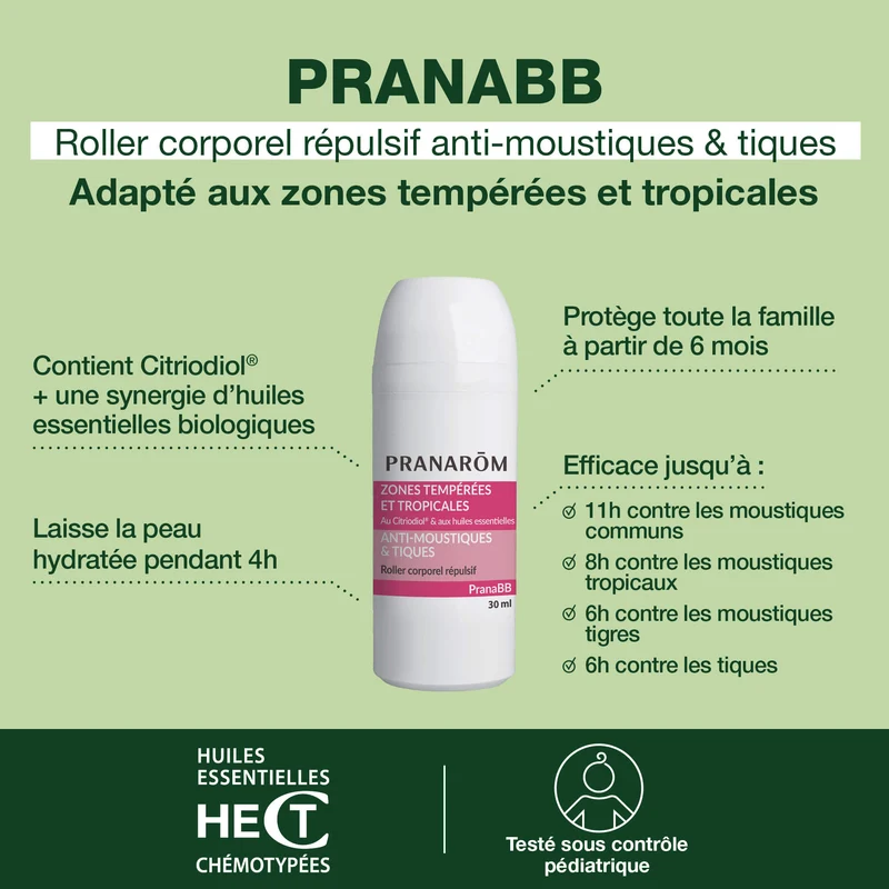 Roller anti-moustiques & tiques pour bébé