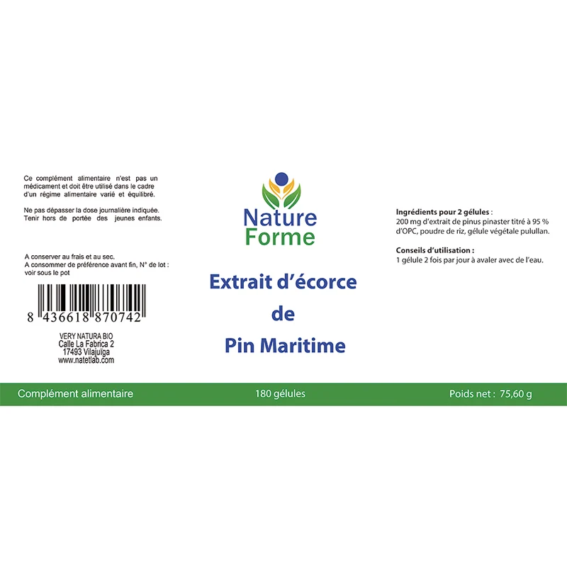 Extrait de Pin Maritime 95% OPC – Votre Antioxydant Naturel pour un Bien-être Optimal