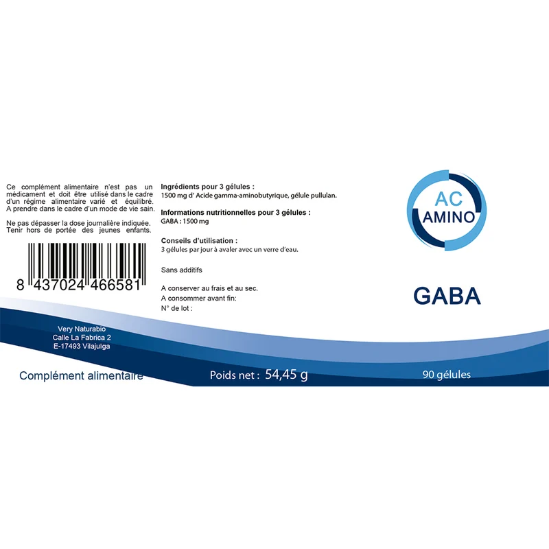 Gaba 500 mg : Anxiété & Moral