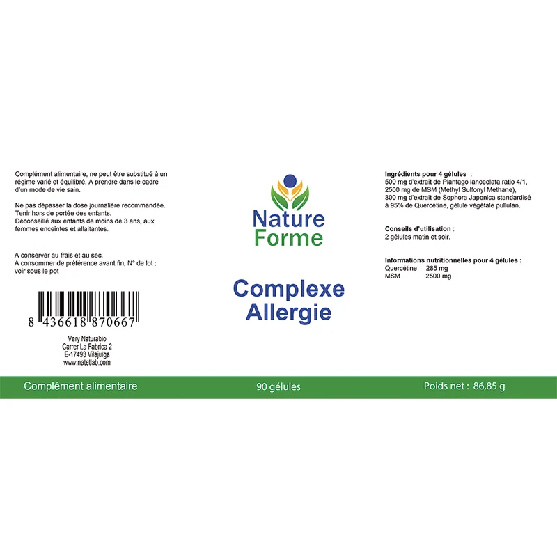 Complexe Allergie (Quercétine & MSM) – Confort Respiratoire
