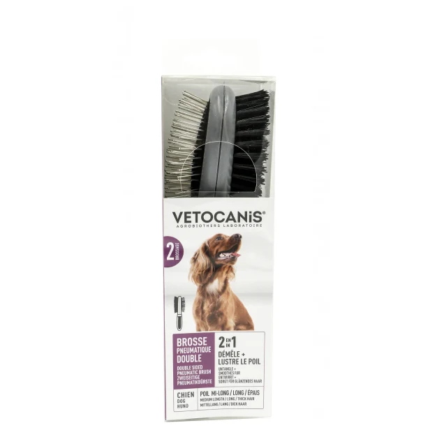 Brosse Pneumatique Double pour Chien