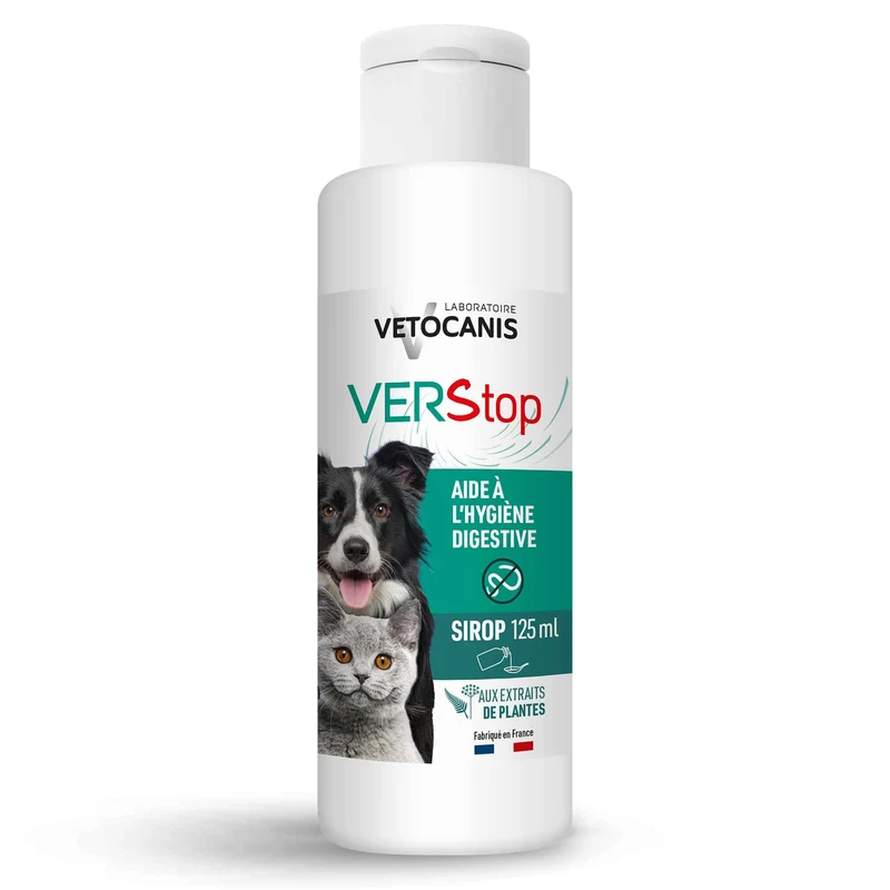 VERSTOP Sirop aide à l'hygiène digestive pour Chien et Chat 125ml