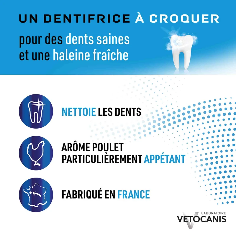 Dentifrice à croquer pour Chat et Petit Chien X30 Comprimés