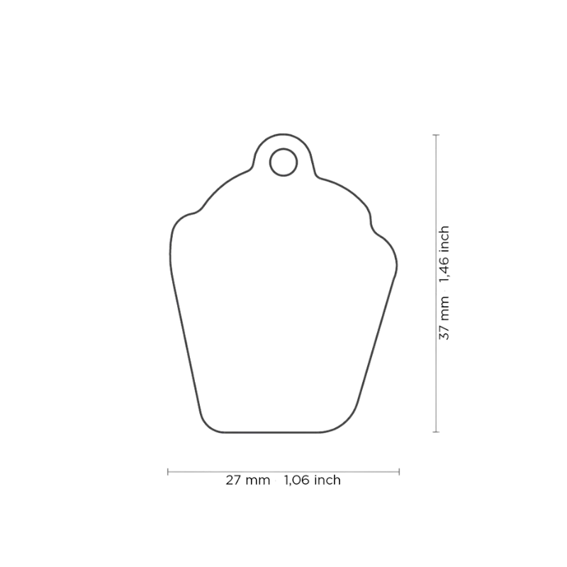 Médaille personnalisée - Pop Corn - 27x37mm