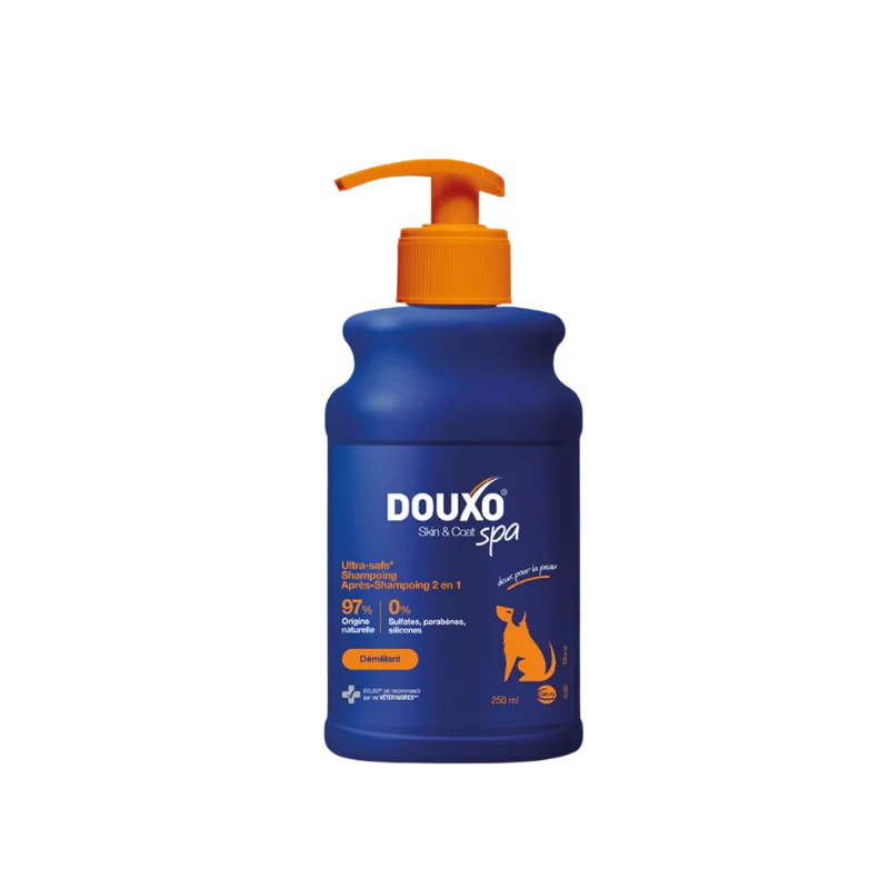 Shampoing Après-shampoing 2-en-1 pour chien - Douxo Spa