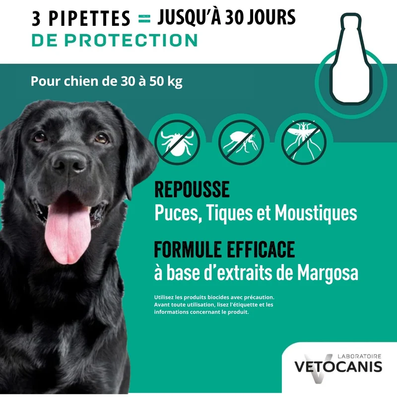VETOCANIS 20%M Solution répulsive pour spot-on pour chiens