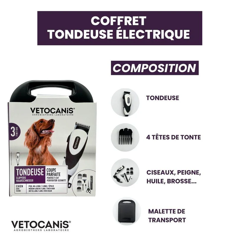 Coffret Tondeuse électrique pour Chien