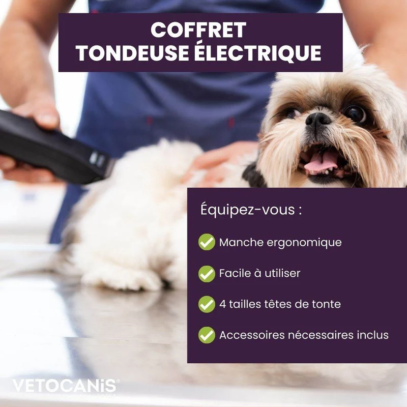 Coffret Tondeuse électrique pour Chien