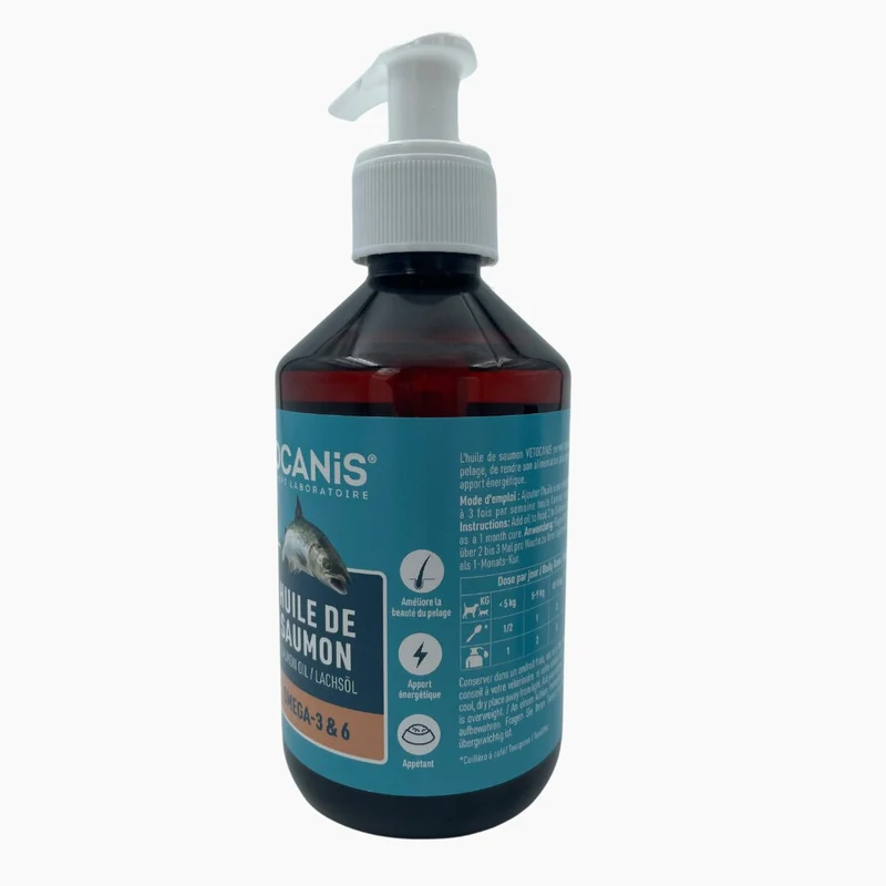 Huile de saumon pour Chien et Chat