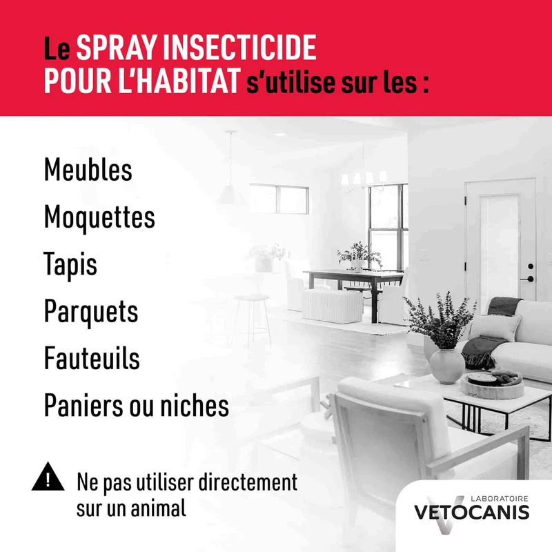 Spray Anti-Puces, Anti-Tiques pour Maison