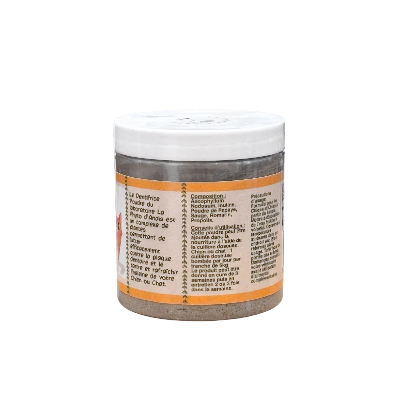 Dentifrice en poudre pour chien et chat