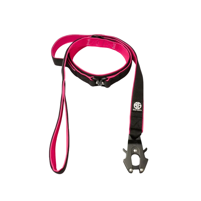 Laisse Sniper - Bad Guys - Noir et Rose