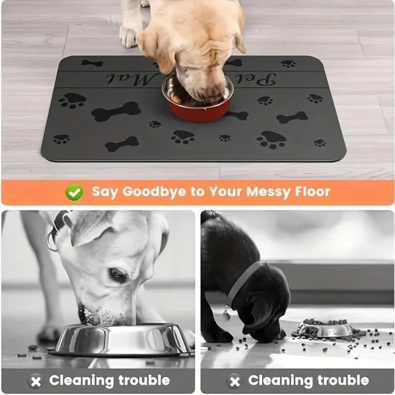 Tapis sous gamelle pour chien