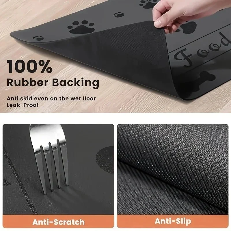 Tapis sous gamelle pour chien