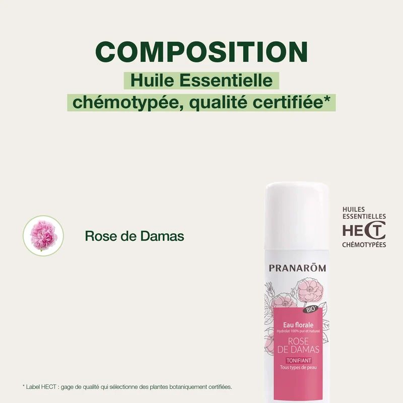 Hydrolat de Rose de Damas petit format - Bio