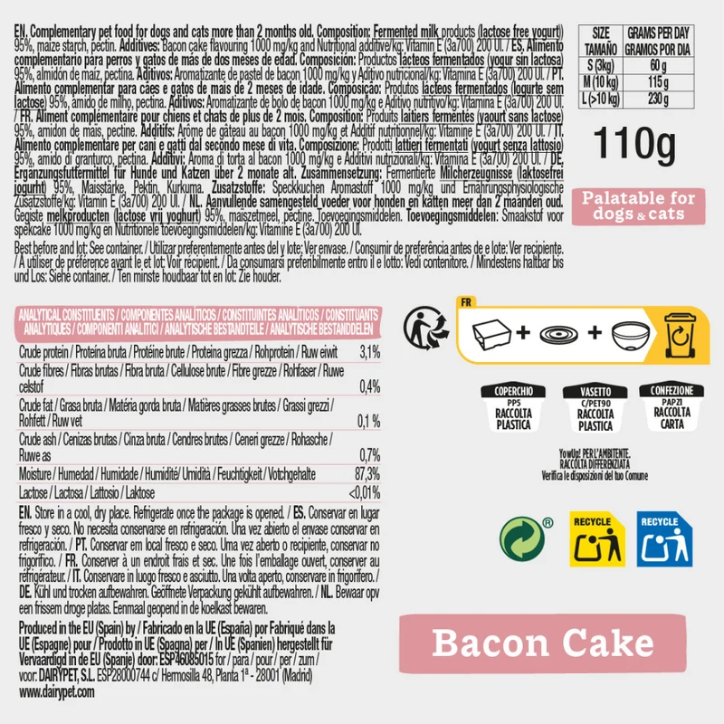 Glace pour chien et chat - Bacon - Yow Up
