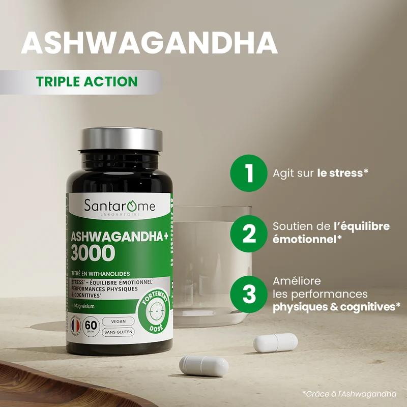 Ashwagandha + 3000 - 60 gélules
