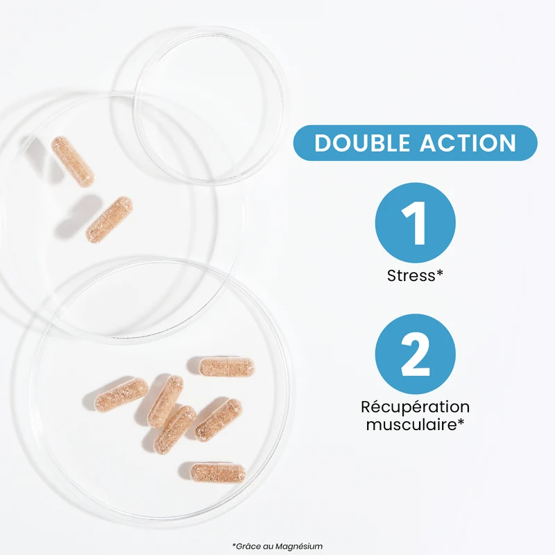 Magnésium Bisglycinate + 360 mg + Vitamines B3/B6/B9 - 60 Gélules