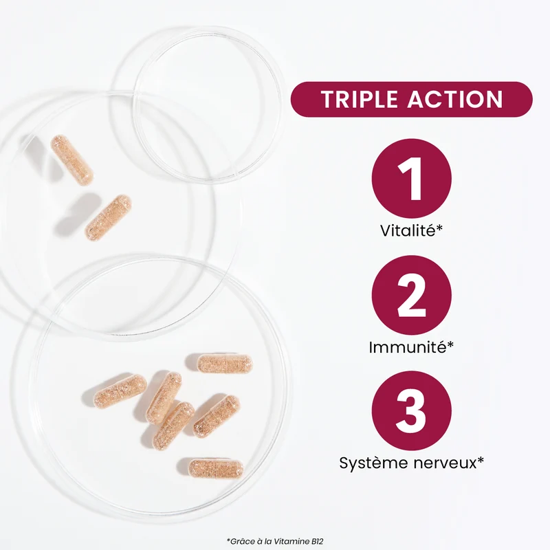 Vitamine B12 Méthylcobalamine + 1000 µg - 60 gélules