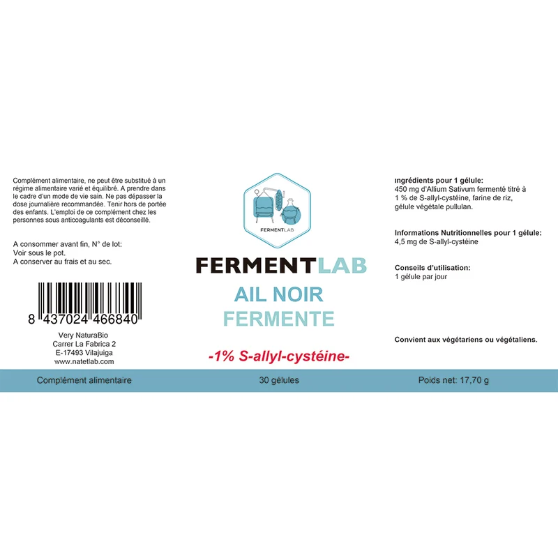 Ail Noir Fermenté 1% de S-allyl-cystéine : Cœur & Immunité