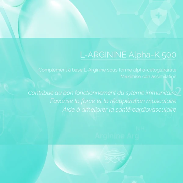 L-Arginine Alpha-Kétoglutarate 500 mg : Sport & Activité Physique