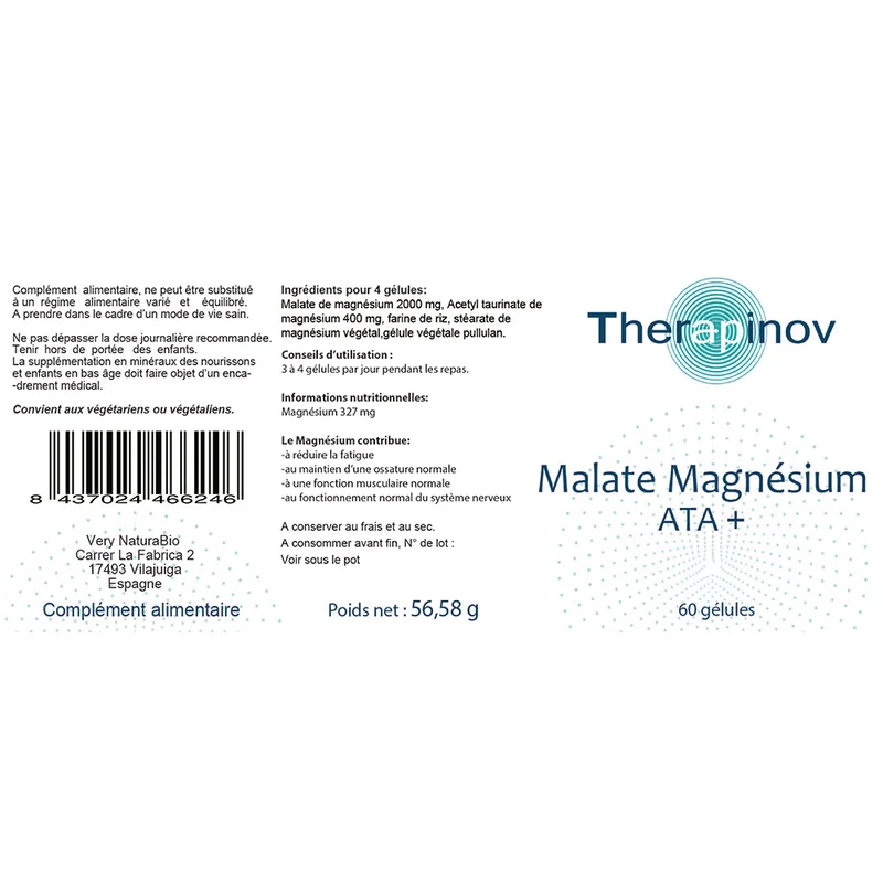 Malate de Magnésium ATA + : Stress & Vitalité