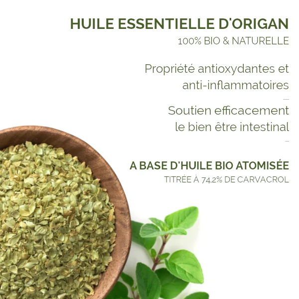 Huile Essentielle d'Origan Bio : Immunité & Transit