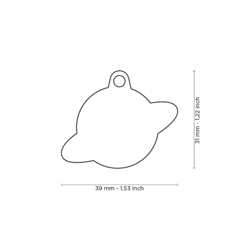 Médaille personnalisée - Charms Planet - 39x31mm
