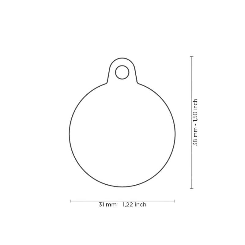 Médaille personnalisée - Cercle noir avec QR code - 31x38mm