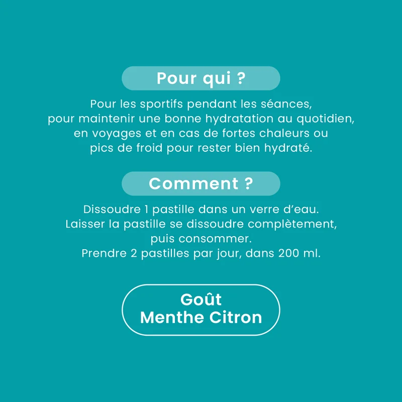HYDRA'MAX Menthe Citron - 20 pastilles hydratation
