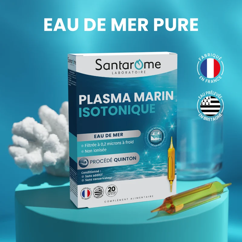 Plasma Marin Isotonique - Eau de Quinton - 20 ampoules