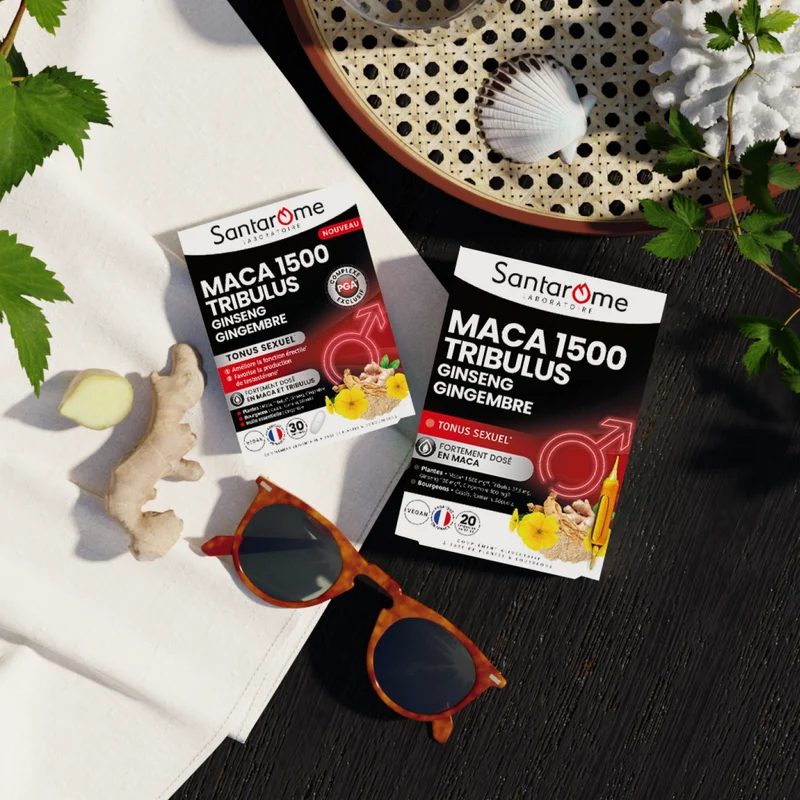 Maca 1500 Tribulus Ginseng Gingembre - 30 comprimés