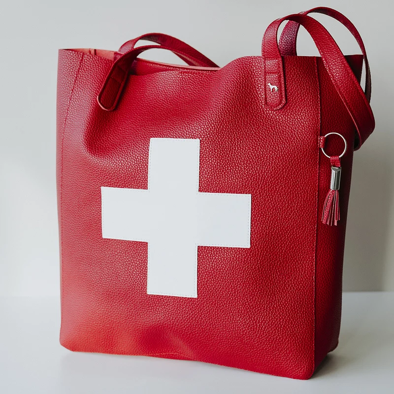 SWISS Set Shoppertasche & Federmappe | rot