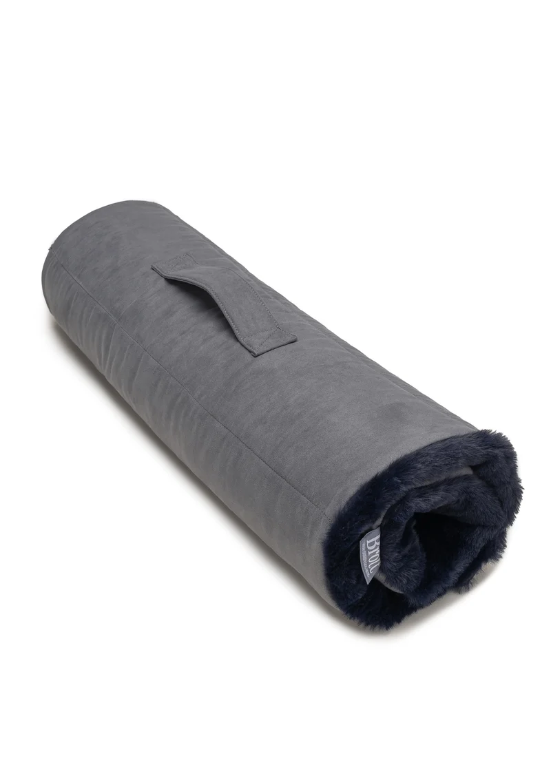 ROLL BED - FURRY DEEP BLUE