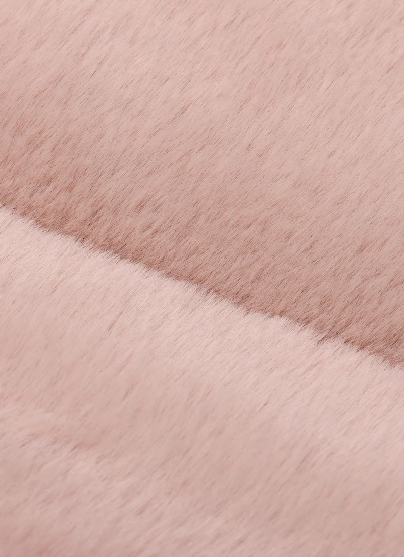 ROLL BED - FURRY SOFT PINK