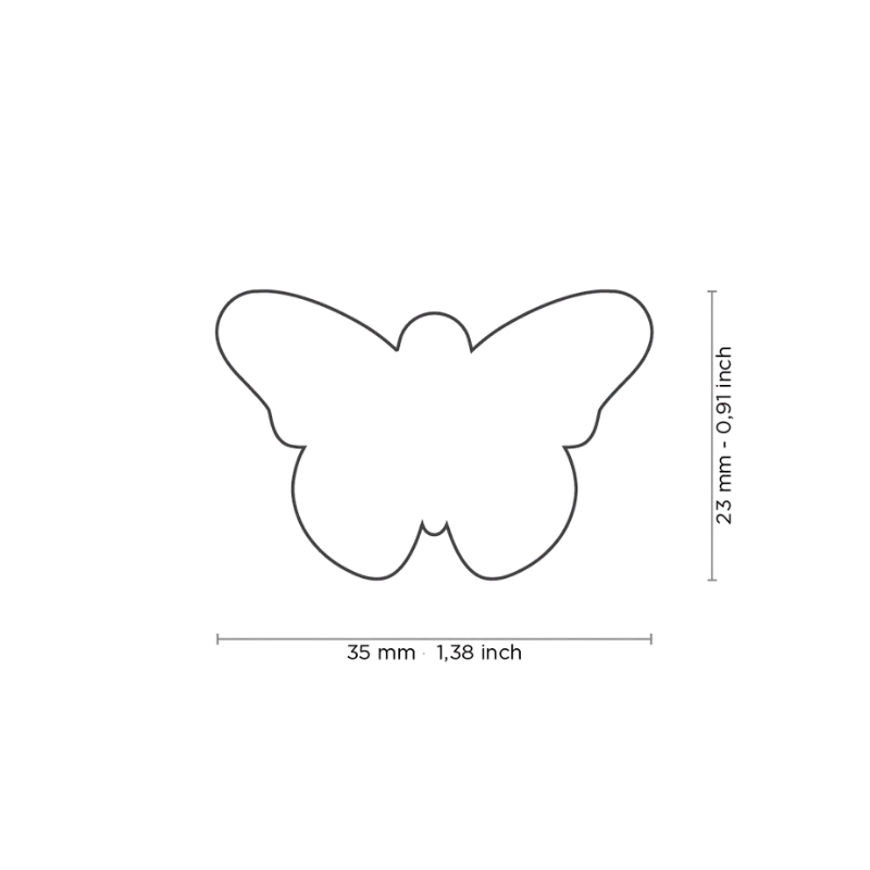 Médaille personnalisée - Charms Papillon - 35x23mm