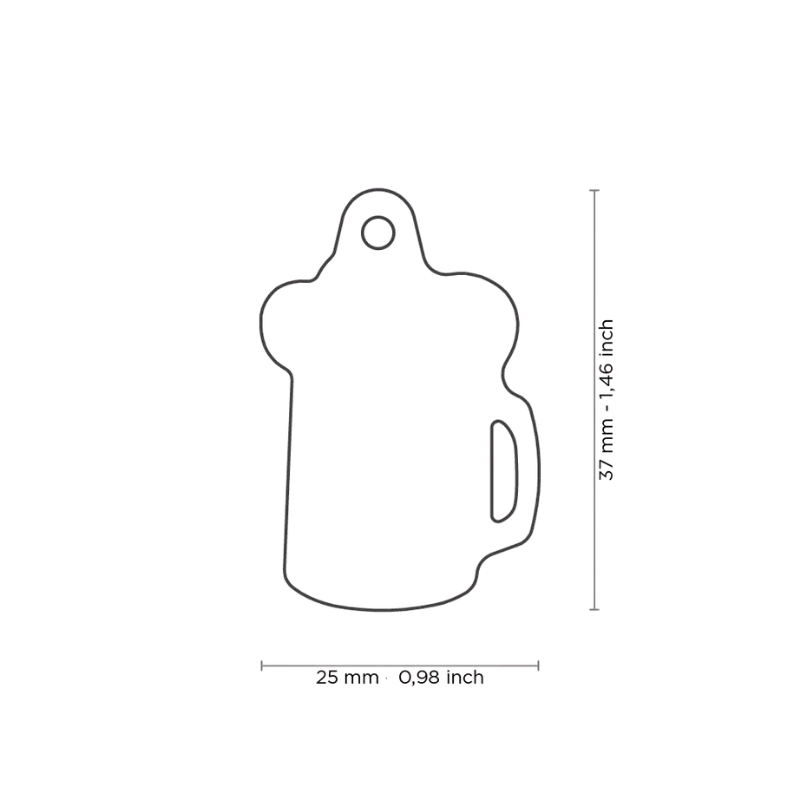Médaille personnalisée - Food Bière - 25x37mm