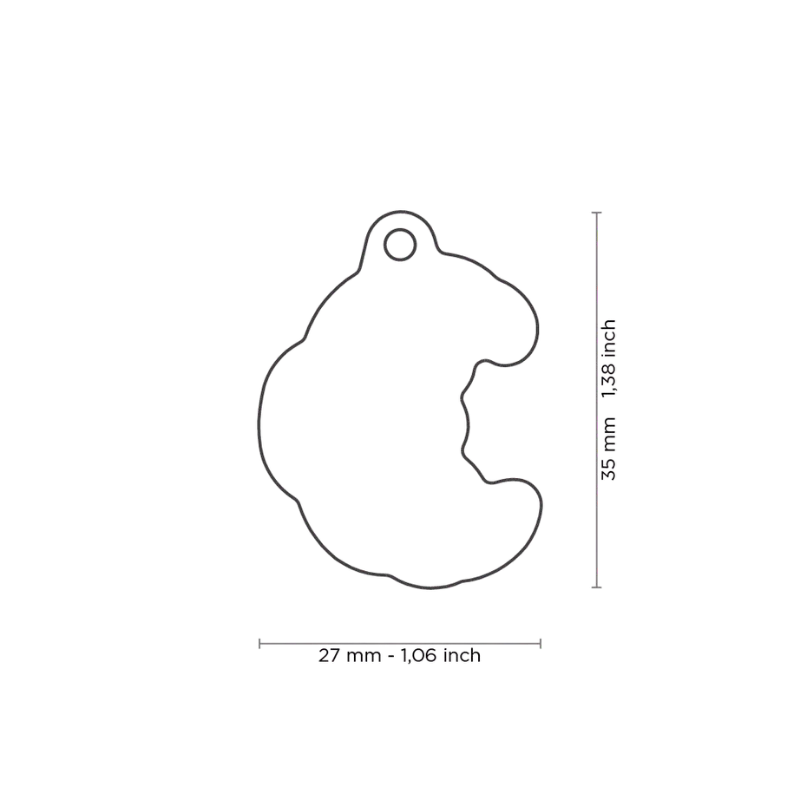 Médaille personnalisée - Food Croissant - 27x35mm