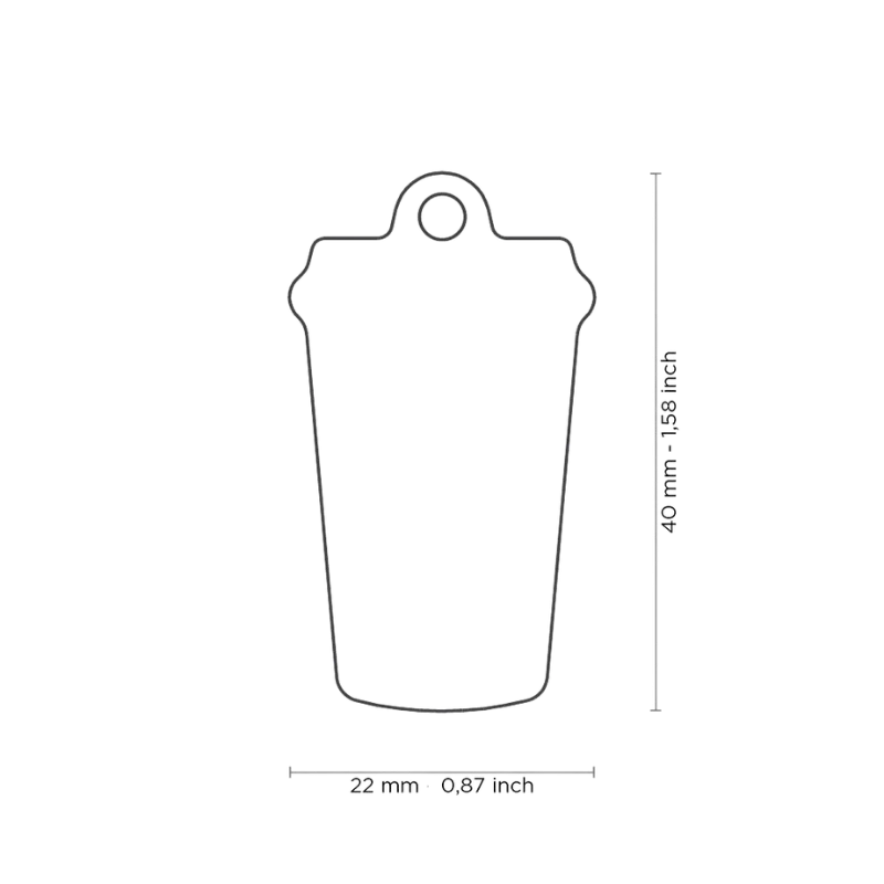 Médaille personnalisée - Food Café - 22x40mm