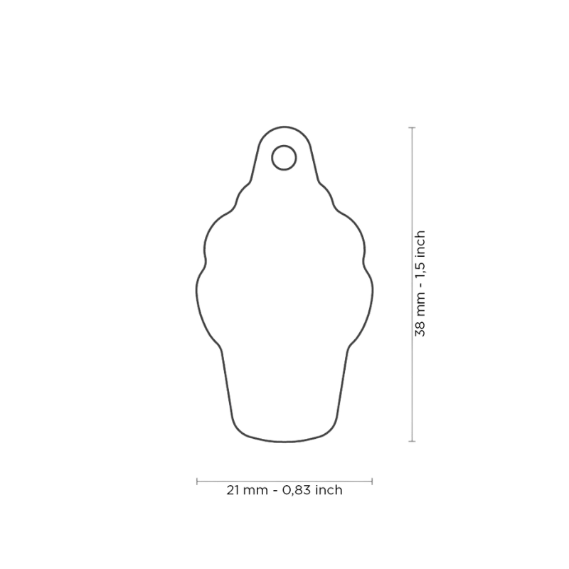 Médaille personnalisée - Food Glace - 21x38mm