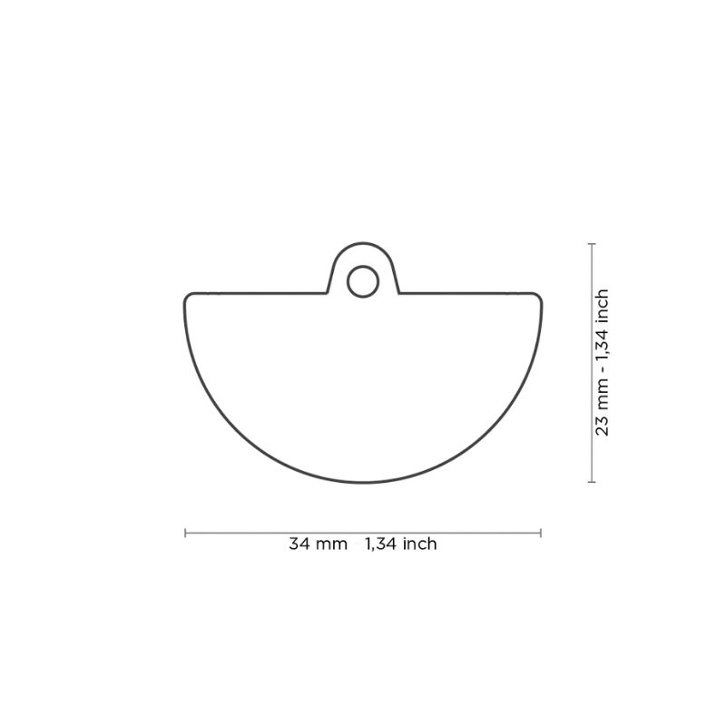 Médaille personnalisée - Food Pastèque - 34x23mm