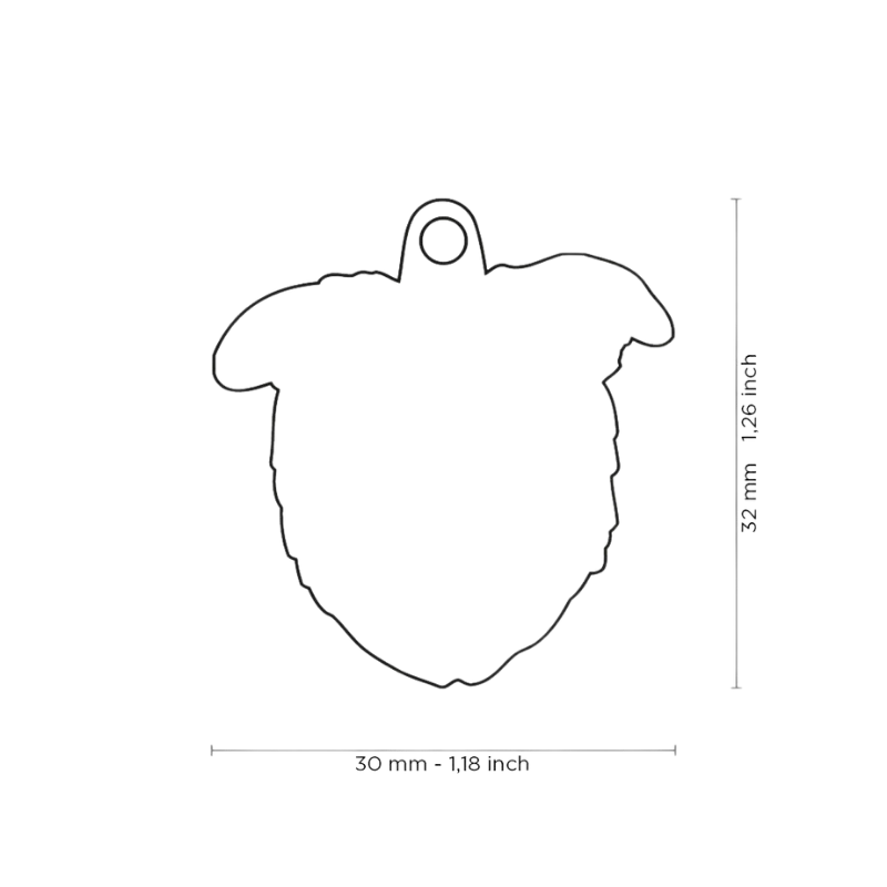 Médaille personnalisée - Border Collie - 30x32mm